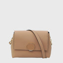 CROMIA Magnifica Schultertasche aus genarbtem Leder mit goldfarbenen Details und verstellbarem Schulterriemen