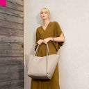 ABRO WILLOW Shopper gross Leder Agave