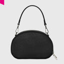 Rückseite der Cromia Perla 2009 Umhängetasche klein in Schwarz mit feiner Saffiano-Struktur
