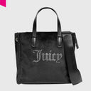 JUICY COUTURE IRIS VELVET RHINESTONES Shopper klein