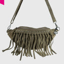 ANOKHI CHARLY Gürteltasche Velourleder mittel