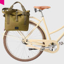 CITY Bike Satchel Fahrradtasche oliv am Gepaecktraeger befestigt
