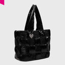 EMILY & NOAH Dilara Shopper in Schwarz mit geflochtenem Design und Tragehenkeln
