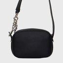 Juicy Couture schwarze Jasmine Umhängetasche aus Kunstleder mit verstellbarem Schulterriemen und silbernen Details