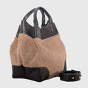 ABRO ESSENTIAL großer Shopper aus Teddyfell und italienischem Rindleder mit Magnetverschluss