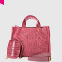 IRIS CRINKLED VELVET Shopper mittel
