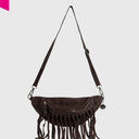 ANOKHI CHARLY Gürteltasche Velourleder mittel