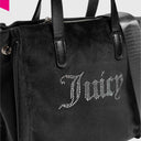 JUICY COUTURE IRIS VELVET RHINESTONES Shopper klein