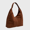 Brauner DEPECHE SOFT CELEBRATION Shopper aus weichem Veloursleder mit Magnetverschluss und großem Innenraum