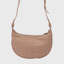 CROMIA Noemi Hobo-Tasche aus hochwertigem Echtleder in Beige mit verstellbarem Schulterriemen und goldfarbenen Details