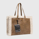 REPLAY Cozy Mod Shopper aus weichem PU mit Kunstfellrändern und abnehmbarem Lack-Geldbeutel