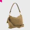 ABRO TEMI Schultertasche mittel Leder Suede