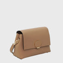 CROMIA MAGNIFICA Schultertasche aus hochwertigem Leder mit goldfarbenem Verschluss und verstellbarem Schulterriemen