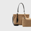 EMILY & NOAH große Shopper-Tasche aus Feinsynthetik mit Reißverschluss und verstellbarem Umhängeriemen