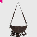ANOKHI CHARLY Gürteltasche Velourleder mittel