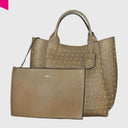 ABRO ESSENTIAL Shopper mittel Leder Agave