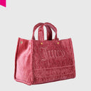 IRIS CRINKLED VELVET Shopper mittel