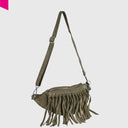 ANOKHI CHARLY Gürteltasche Velourleder mittel