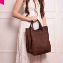 ABRO ESSENTIAL Shopper mittel Raffia