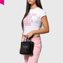 JUICY COUTURE IRIS VELVET RHINESTONES Shopper klein