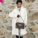 ABRO TWIST Schultertasche Leder Suede