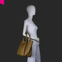 ABRO ESSENTIAL Shopper mittel Leder Agave
