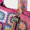 ANOKHI BOOK TOTE CROCHET Handtasche mittel