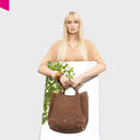ABRO ESSENTIAL Shopper mittel Leder Suede