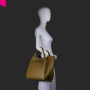 ABRO ESSENTIAL Shopper gross Leder Agave