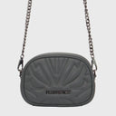 JENNA Umhängetasche elegante schwarze Schultertasche mit Reißverschluss und abnehmbarem Riemen