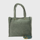 IRIS CRINKLED VELVET Shopper groß